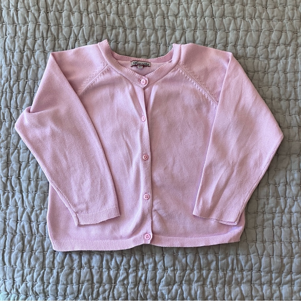 Acanthe Light Pink Knit Cardigan - Size 4